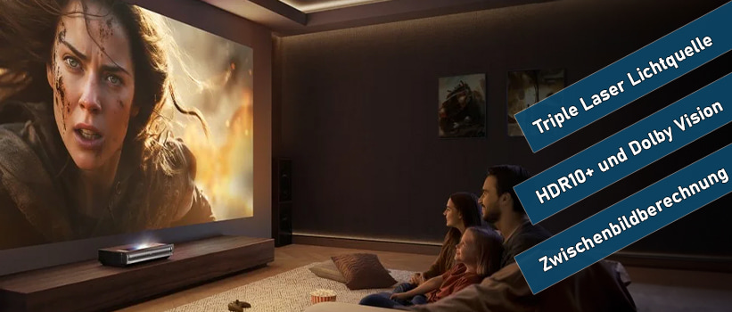 Hisense PX3-Pro Laser TV Integration Wohnzimmer