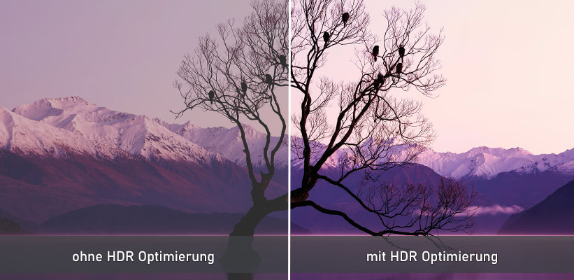 BenQ W2720i HDR Kontrast Vergleich