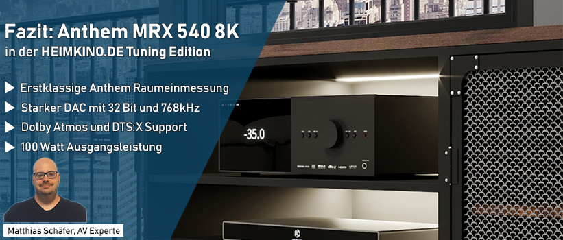 Anthem MRX 540 8K AV Receiver Kaufberater Fazit