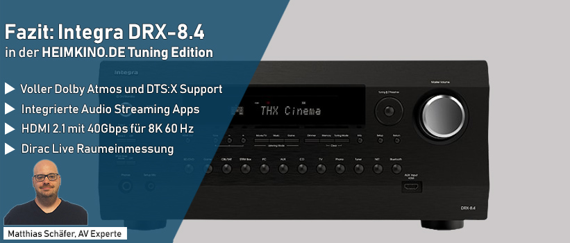 Integra DRX-8.4 AV Receiver Kaufberater Fazit