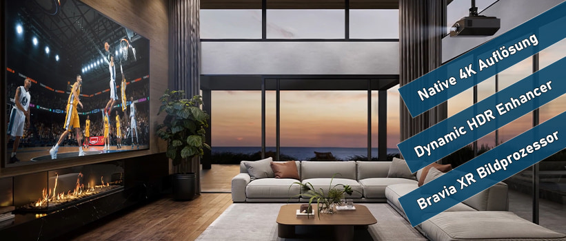 Sony Bravia Projektor 8 VPL-XW6100ES Schwarz Beamer Aufbau Heimkino