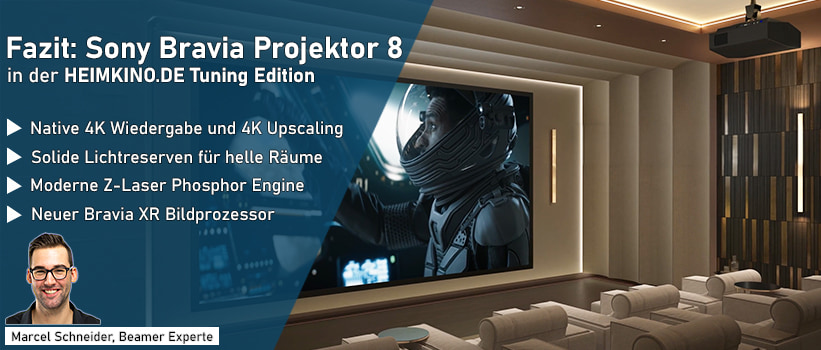 Sony Bravia Projektor 8 VPL-XW6100ES Schwarz Beamer Heimkino