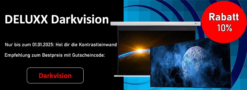 DELUXX Darkvision Kontrastleinwand Winter Deals 2024